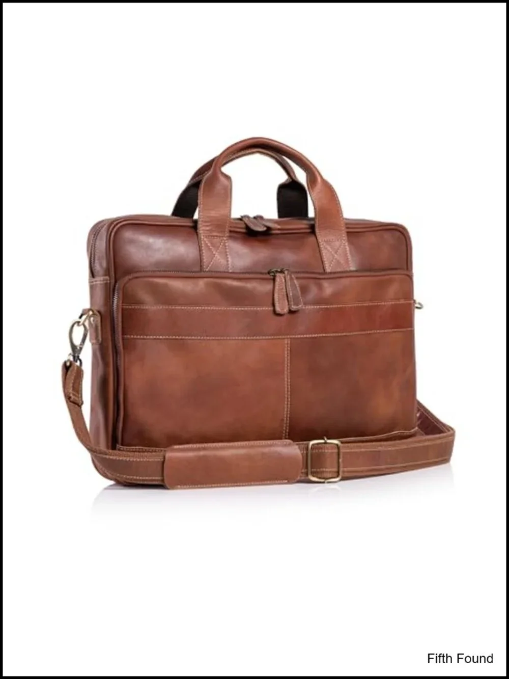 Buffalo Leather Briefcase 16 inch Laptop Messenger Bag Satchel